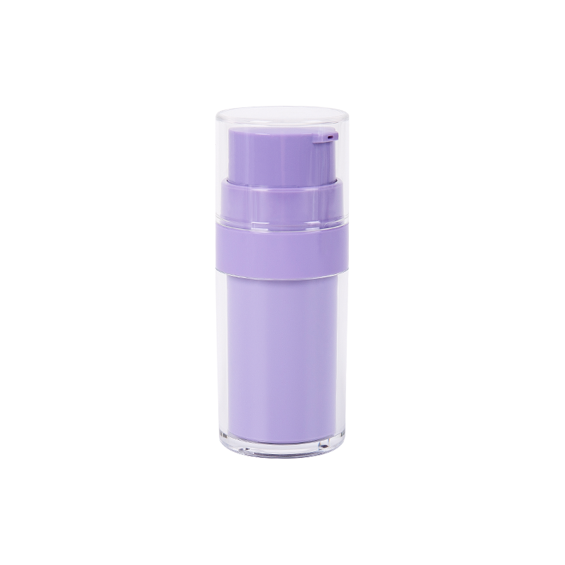 Mini bouteille de lotion à pompe sans air en plastique transparent transparent 