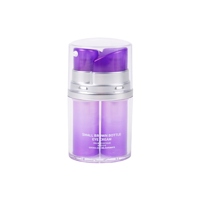 Bouteille de lotion à pompe sans air à double couche transparente 