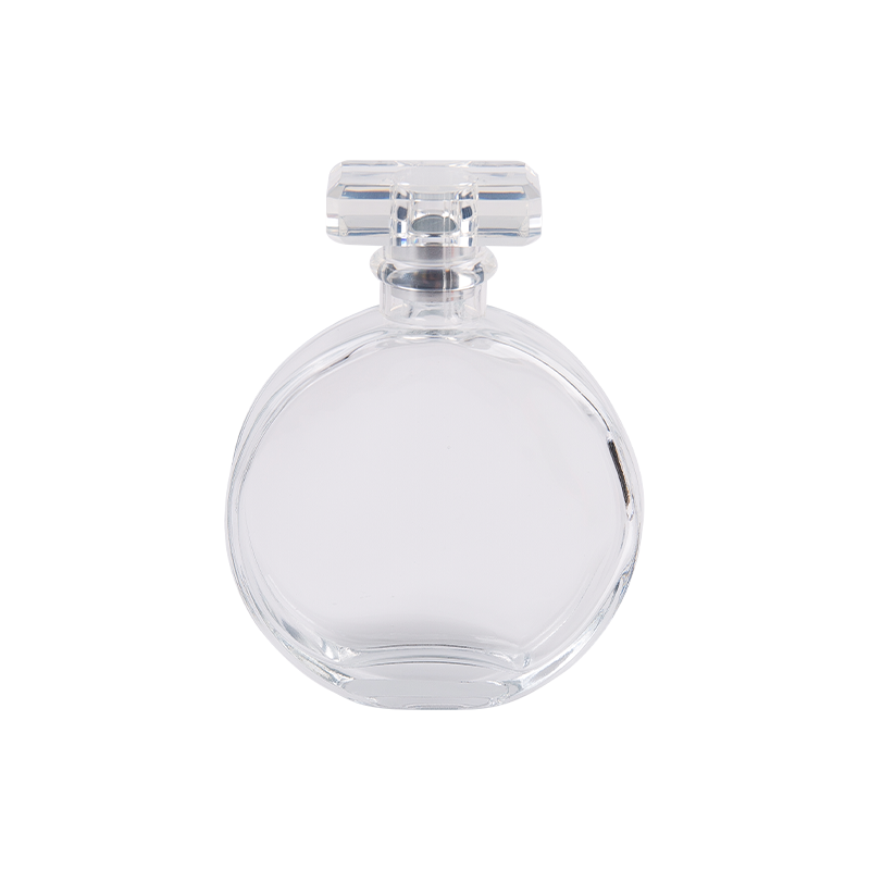 Bouteille de parfum transparent ovale