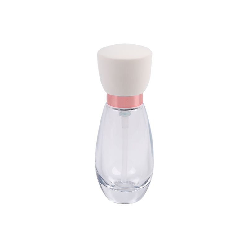 Bouteille cosmétique en verre de 30 ml avec bonnet d'abs