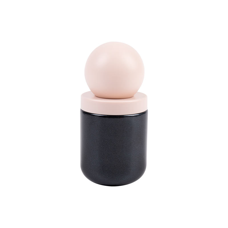 Bouteille cosmétique en verre mate de 30 ml avec bonnet d'abs sphérique sphérique doux
