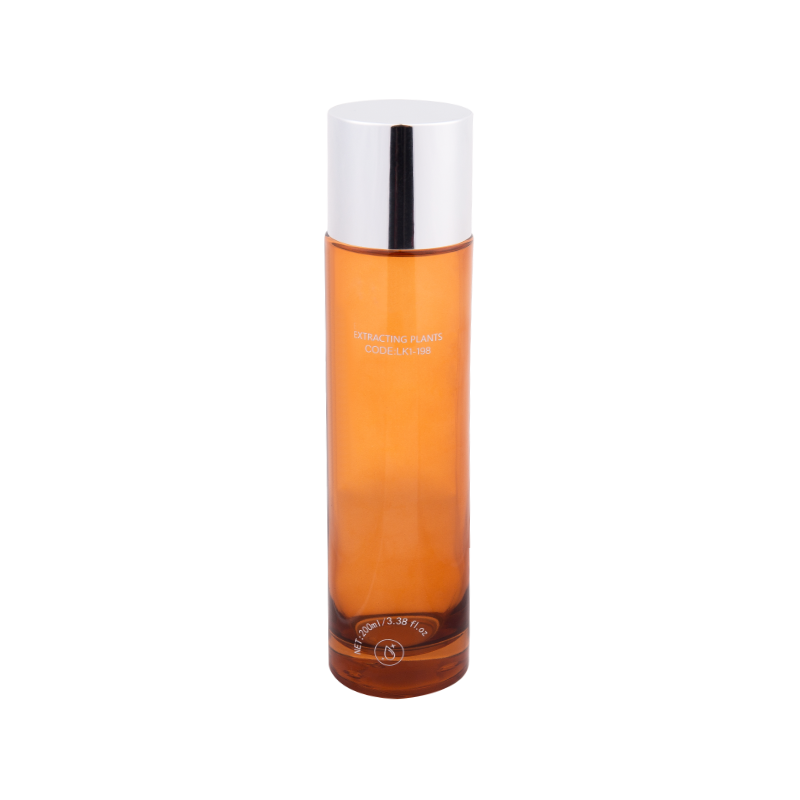 200 ml bouteille de lotion de toner en verre ambre élégant