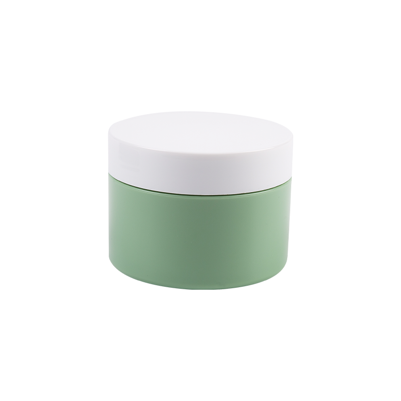 Couleur contrastée rond Double couche rechargeable Jar crème cosmétique