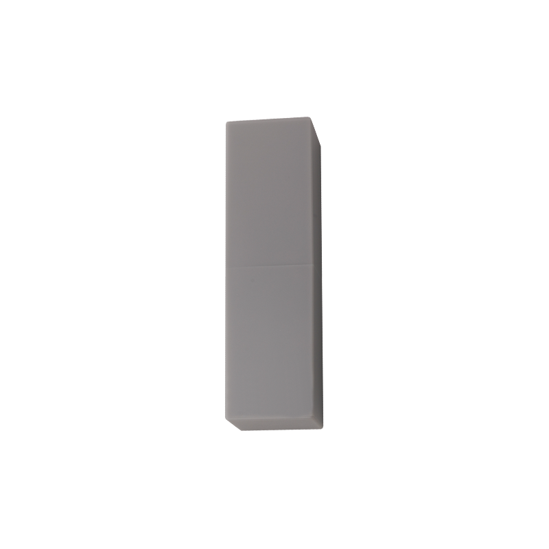 Tube de rouge à lèvres carré gris minimaliste
