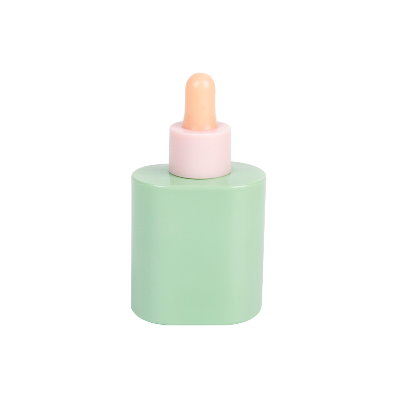 50 ml de bouteille de compte-gouttes Green Green Pet Green avec pointe de pêche pastel