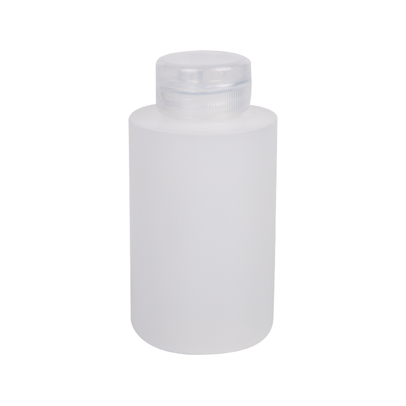 Bouteille ronde HDPE de 100 ml avec capuchon à vis transparent